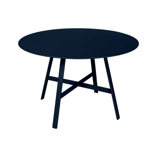 Table ronde So’O / Ø 117 cm - 6 personnes - Fermob - Bleu abysse - Acier