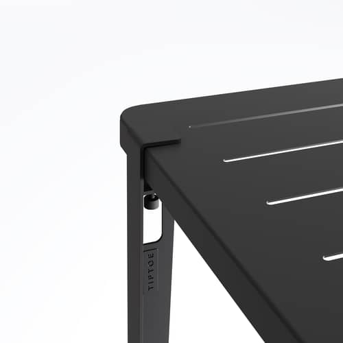 Tavolo rettangolare Midi metallo nero / 190 x 90 cm - 8 persone - TIPTOE - Nero grafite - Acciaio termolaccato