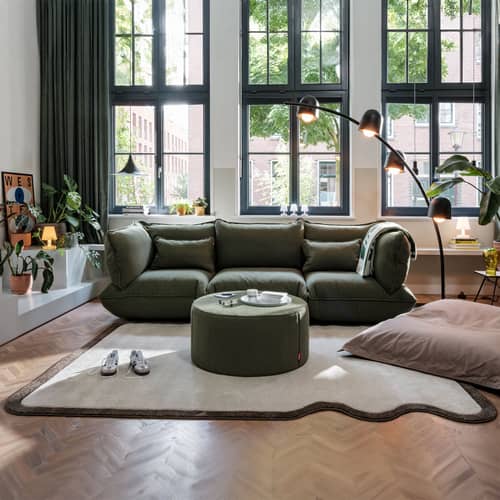 Teppich Not Straight Small textil beige / 160 x 230 cm - Fatboy - 160 x 230 cm - Polypropylen
