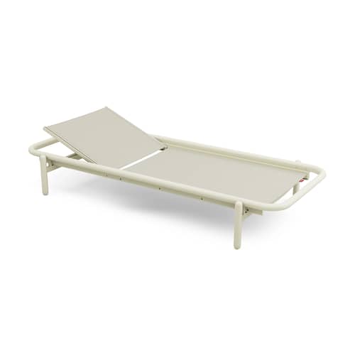Transat inclinable Sunbun / Matelas inclus - Fatboy - Structure Desert / Coussin Sahara - Aluminium thermolaqué, Mousse, Tissu oléfine, Toile