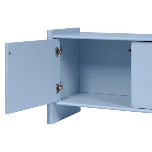 Rali TV unit wood blue / L 160 x H 58 cm - NOO.MA - Sky blue - MDF