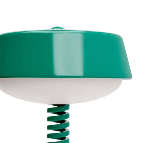 Bellboy Wireless rechargeable outdoor lamp metal green green metal / Ø 18 x H 30 cm - Fatboy - Jungle green - Aluminium, Polypropylene, Steel