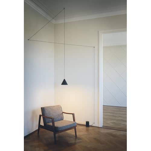 Accessoire  métal noir / Bloc prise pour branchement secteur - Pour suspension String Light - Flos - Bloc prise (branchement secteur) - Aluminium peint