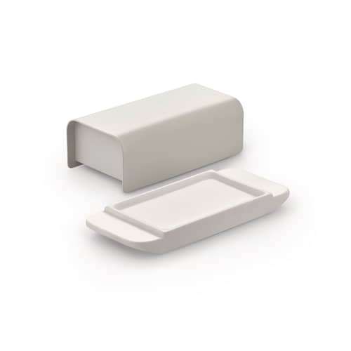 Butterdose Mattina metall grau / Porzellan & Stahl - Alessi - Grau - Porzellan, rostfreier Stahl
