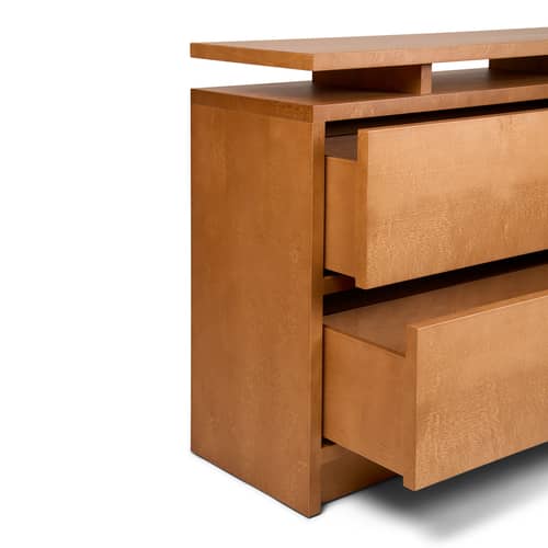 Ratio Chest of drawers natural wood / W 100 x D 35 x H 70 - Frama  - Warm brown birch - Birch plywood, MDF, Solid birch