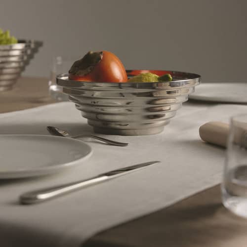 Corbeille Maya métal argent / Giulio Confalonieri, 1977 - Ø 20 cm - Alessi - Ø 20 cm / Acier poli - Acier inoxydable poli