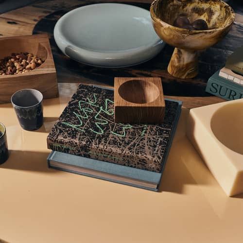 Centrotavola Cube legno naturale / 12 x 12 cm - Teck - HK LIVING - 12 x 12 cm - Teak massello
