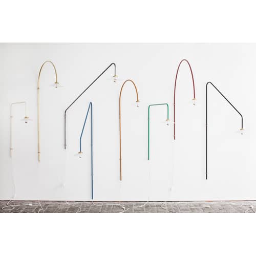 Wandleuchte mit Stromkabel Hanging Lamp n°1 grau metall / H 140 x L 175 cm - valerie objects - Rohstahl - Glas, Stahl