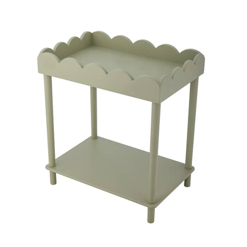 Tavolino d\'appoggio Isola legno verde / Carrello/tavolo d\'appoggio - 60 x 40 x H 68 cm - Bloomingville - Verde - Abete, MDF