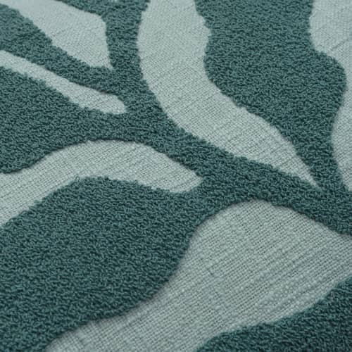 Kissenüberzug Delia textil blau / 60 x 40 cm – Reliefstickereien - BROSTE COPENHAGEN - Blaugrün & Salbeigrün - Baumwolle