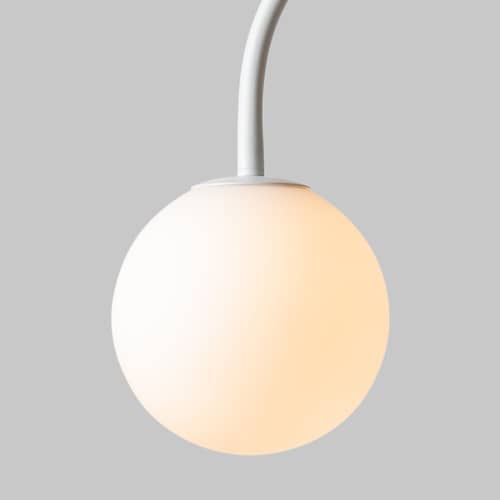 Lampada a stelo Tivoli pietra bianco - It\'s about Romi - Bianco - Acciaio, Travertino, Vetro