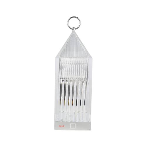 Lampe extérieur sans fil rechageable Lantern LED transparent / Fabio Novembre, 2017 - Recyclé - Kartell - Cristal - PMMA recyclé