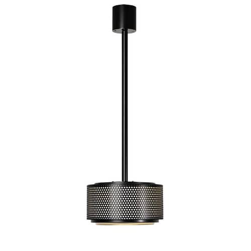 G13A Medium Pendant metal black / Reissue 1952, Pierre Guariche - Pierre Guariche - Black - Glass, Metal