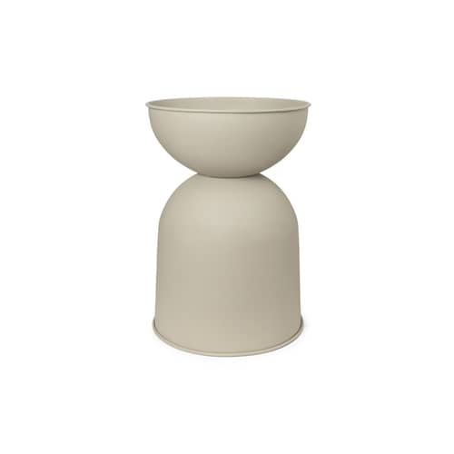 Pot de fleurs Hourglass Small / Ø 30 x H 42,5 cm - Ferm Living - Beige Cachemire - Fer