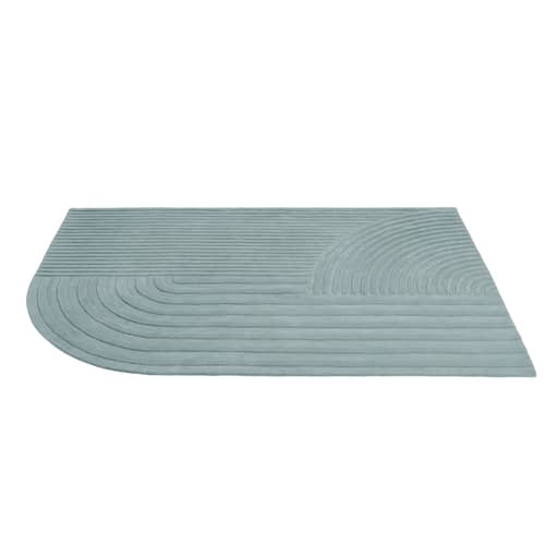 Relevo Rug textile green / 200 x 300 cm - Hand-tufted - Muuto - Sage green - New-zealand wool