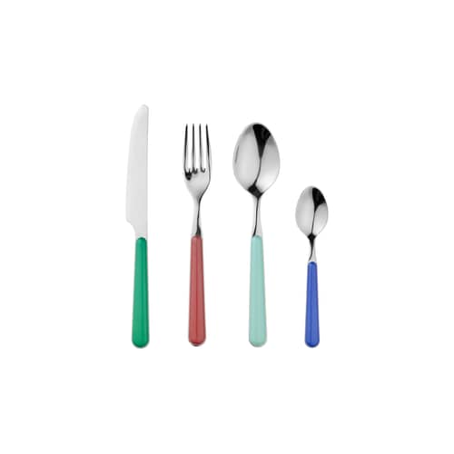 Set di posate Marstal metallo multicolore / 8 pezzi (2 persone) - BROSTE COPENHAGEN - Tonalità Multicolore - Acciaio inossidabile, Plastica