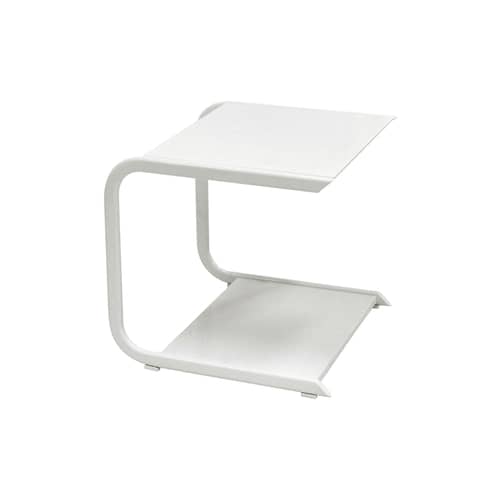 Table basse Holly métal blanc / L 44 cm - Emu - Blanc - Aluminium verni, Inox