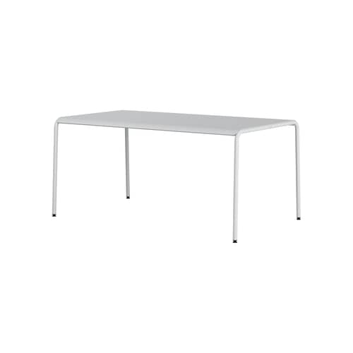 Tavolo rettangolare Panorama metallo grigio / 160 x 90 cm - 6 posti - TIPTOE - Grigio Gesso - Acciaio termolaccato