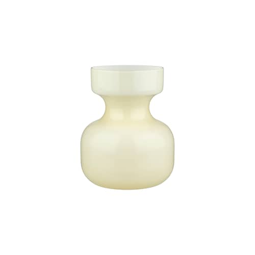 Vase Sakki verre beige / Ø 13,2 x H 15,5 cm - Marimekko - Ecru - Verre