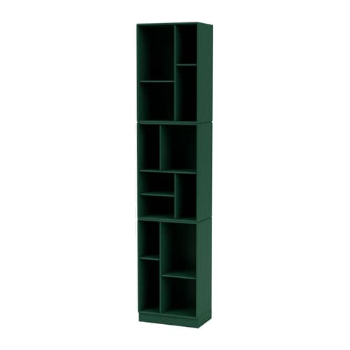 Bibliothèque Loom bois vert / L 46.8 x P 30 x H 215.8 cm - MONTANA - Pine 136 - MDF laqué
