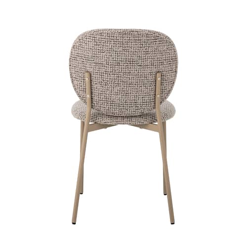 Chaise rembourrée Percey tissu gris - Bloomingville - Gris (tissu chenille) - Fer thermolaqué, Mousse, Tissu chenille