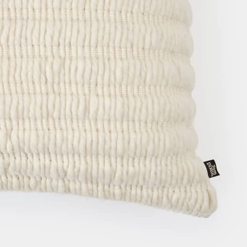 Coussin Ridge beige / 45 x 45 cm - Tissé main - Tom Dixon - Beige naturel - Coton, Laine