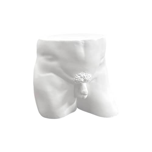 Piece of me - Him End table composite material white / 49.5 x 38.5 x H 45 cm - Seletti - Him - Magnesium oxide (MGO)