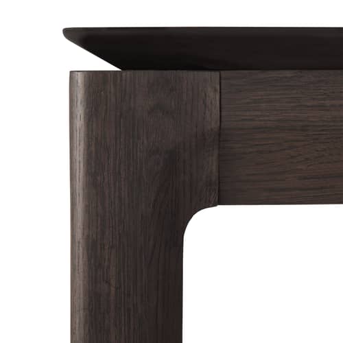 Bok Extending table wood brown / L 180 to 280 cm - 8 to 10 people - Ethnicraft - Dark brown oak - Tinted oak wood
