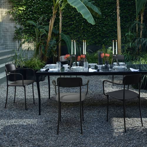 Fauteuil de repas Savoia plastique gris - Kartell - Anthracite - Aluminium peint, Technopolymère