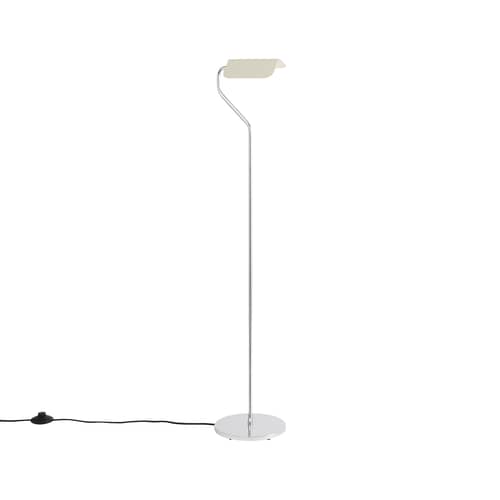 Lampadaire Apex métal blanc / Liseuse orientable - H 110 cm - Hay - Blanc - Acier chromé, Acier peint