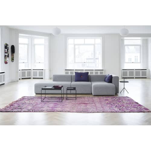 Divano d\'angolo Mags - L 304 cm - Bracciolo sinistro di Hay - Grigio chiaro - Bracciolo sinistro - Tessuto