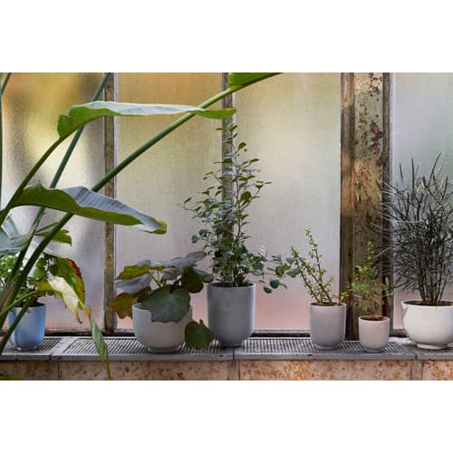 Pot de fleurs Collect SC71 plastique pierre rose / Ø 24 x H 18 cm - Polystone - &tradition - Sienne - Polystone