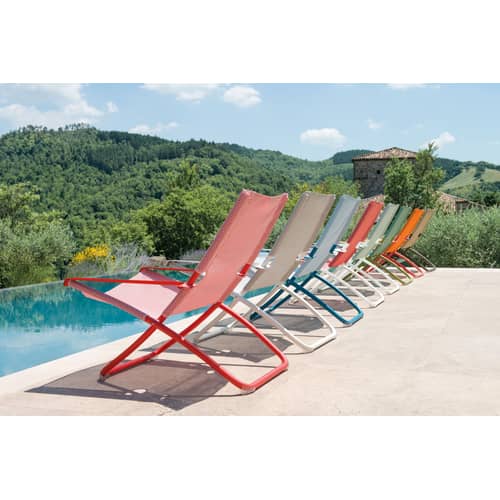 Emu Snooze Reclining folding sun lounger - beige taupe | Made In
