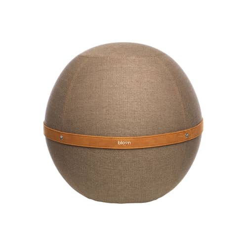 Sitzkissen Original textil braun beige / Ø 55 cm - BLOON PARIS - Trufa - Polyester-Gewebe, PVC