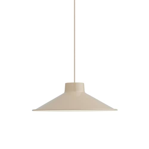 Sospensione Top metallo beige / Ø 36 x H 12 cm - Acciaio - Muuto - Sabbia - Acciaio