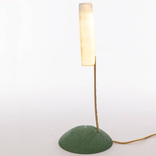 Tischleuchte My Secret Place plastikmaterial grün weiß gold / H 51cm - Seletti - Weiß, Gold & Grün - Harz
