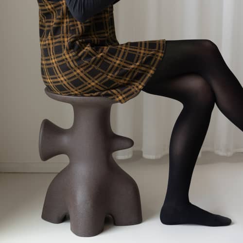 Tabouret Archeo brun / H 46,7 cm - Jaime Hayón - Magis - Brun argile - Polyéthylène