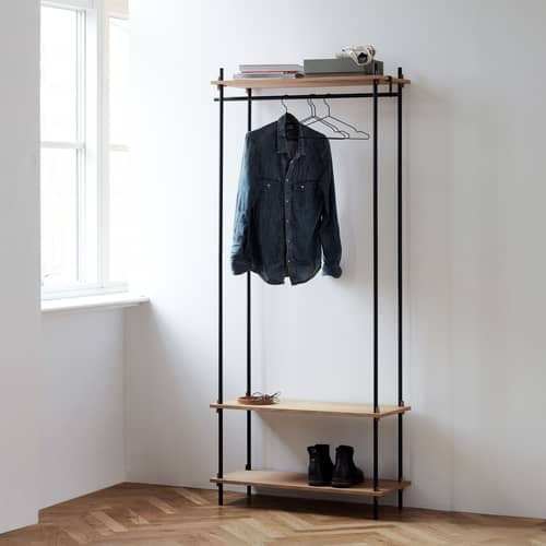 Accessoire / Tringle à vêtements pour système Shelving System - L 85 cm - MOEBE - Noir - Acier