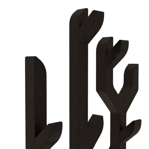 Appendiabiti Ambroise legno nero / L 56.5 x H 67.7 cm - Rovere - Hartô - Nero - MDF rivestito in rovere tinto