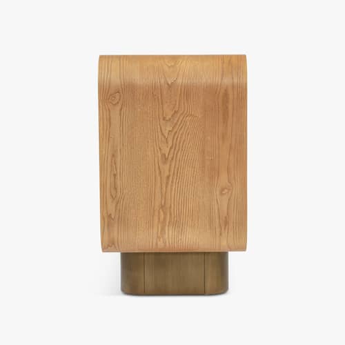 Buffet Leylia legno naturale / L 100 cm - NV GALLERY - / L 100 cm - Bois composite, Impiallacciatura in frassino