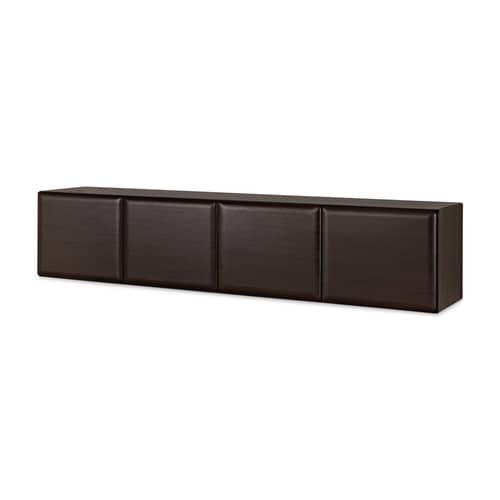 Buffet suspendu PI Light bois marron / L 225 x P 43 x H 47 cm - Ethnicraft - Acajou brun foncé - Acajou massif
