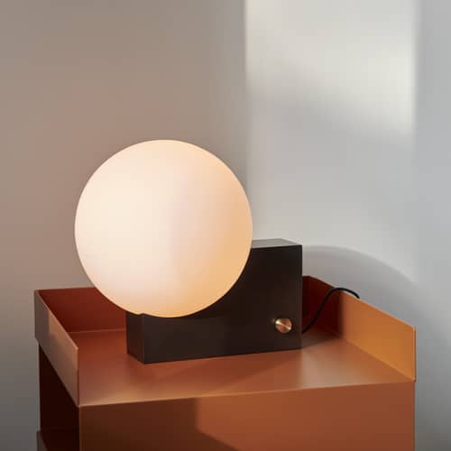 Cassettiera con rotelle Rotate SC73 metallo arancione marrone / 35 x 35 x H 59 cm - Acciaio - &tradition - Terracotta - Acciaio