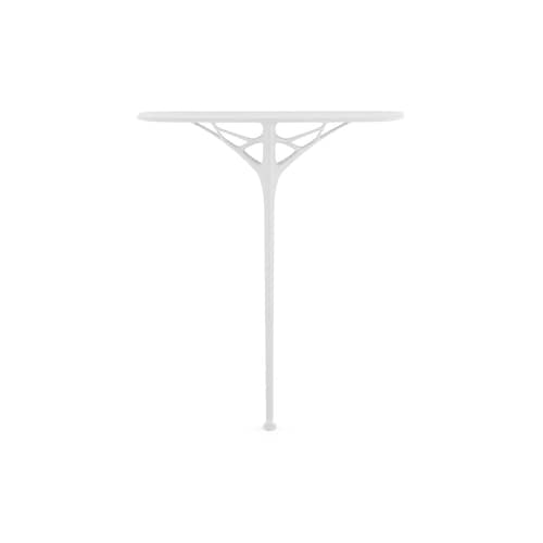 Consolle da parete A.I. materiale plastico bianco / L 75 x P 24 cm - Progettato dall\'intelligenza artificiale / Riciclato - Kartell - Bianco - Tecnopolimero termoplastico riciclato