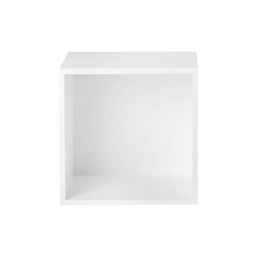 Etagère Stacked / Medium carré 43x43 cm / Avec fond - Muuto - Blanc - MDF peint