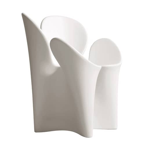 Fauteuil Clover plastique blanc / Ron Arad, 2007 - Driade - Blanc - Polyéthylène