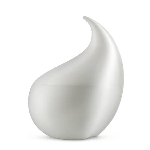 Nunziatella Mozzarella service set plastic material white / Cooling container + slotted spoon - Alessi - White / Steel spoon - Stainless steel, Thermoplastic resin