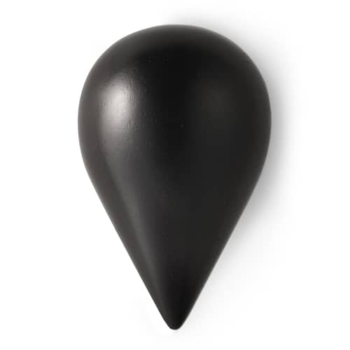 Set de 2 patères Dropit Small bois / H 7,7 cm - Normann Copenhagen - Noir - Small / H 7,7 cm - Bois peint
