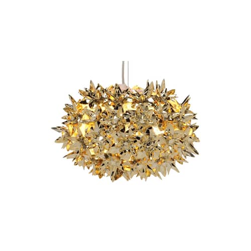 Bloom Bouquet Pendant plastic material gold / Small Ø 28 cm - Matallic - Kartell - Gold - Thermoplastic technopolymer