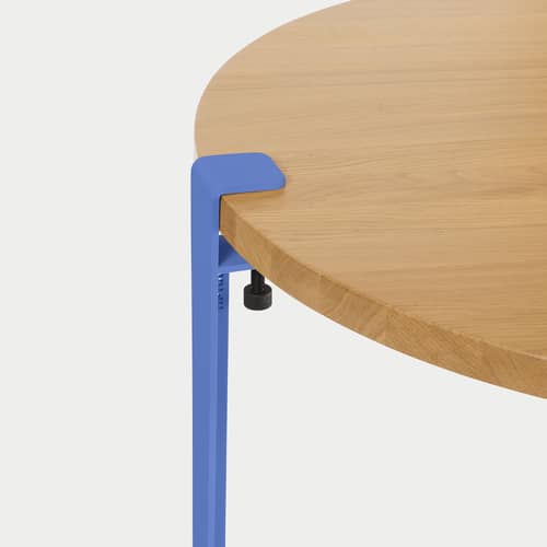 Pied avec fixation étau / H 43 cm - Pour créer table basse ou banc - TIPTOE - Bleu Azur - Acier thermolaqué