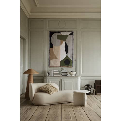 Plaid Entire multicolore / Tapisserie murale - 120 x 170 cm - Coton - Ferm Living - Multicolore - Coton
